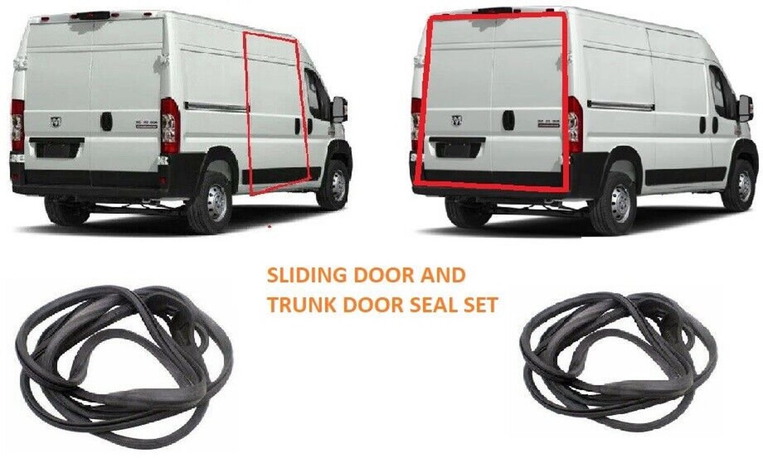 Fit for Ram Promaster Rubber Rear Door Sliding Door Seal Gasket Set