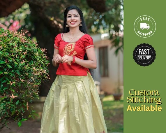 Pattu pavadai blouse models cheap