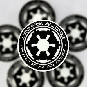 The Empire Logo Sticker | Star Wars Sticker - Vinyl Decal, Waterproof and Dishwasher Safe, Great for electronics and Drinkware