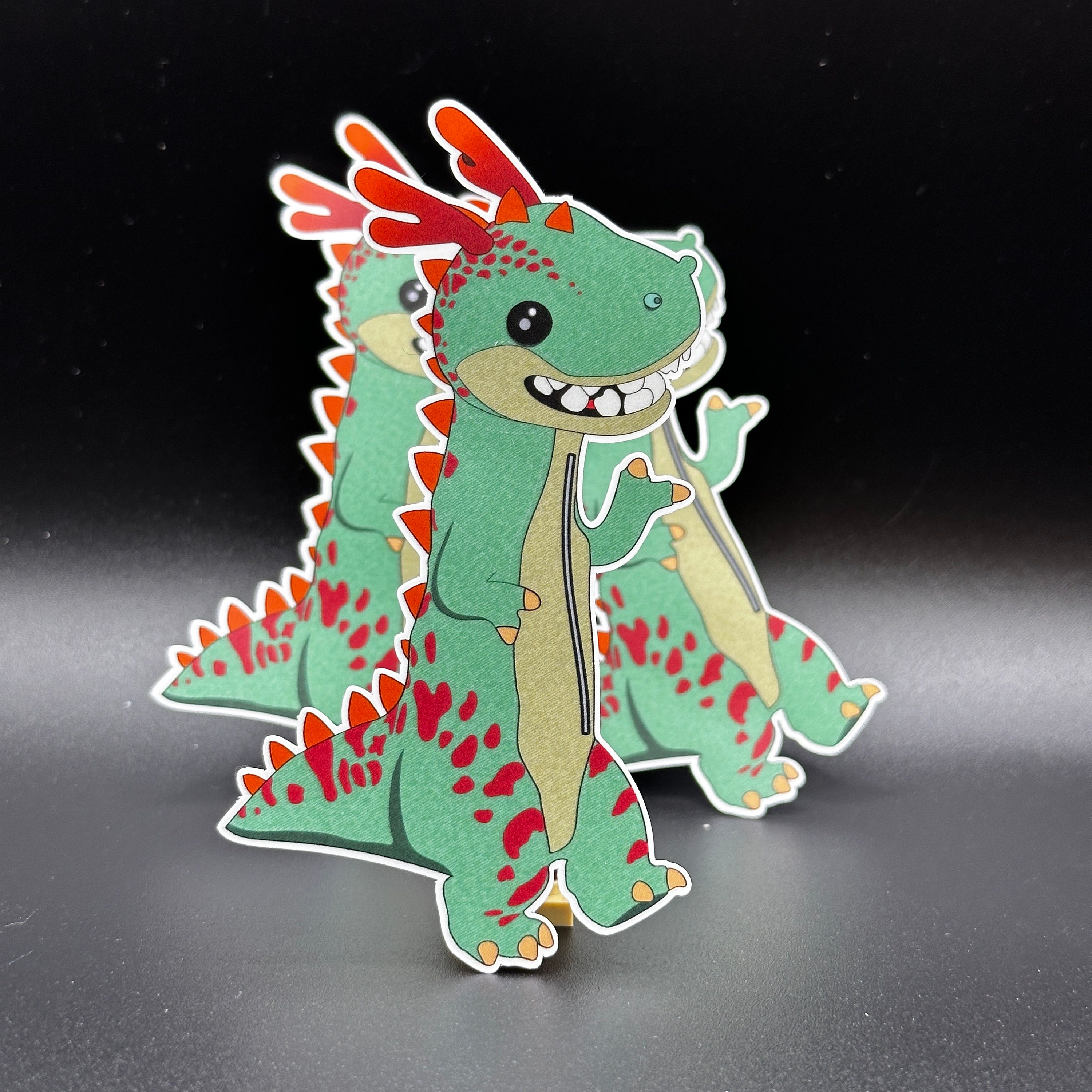 Chefosaurus Rex, T-Rex, Once Human, Dinosaur Decal, Chef Sticker, Dishwasher safe, Waterproof, For Car, Water Bottle, Laptop, phone