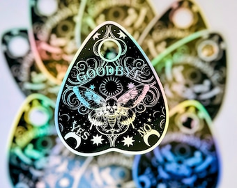 Holographic Planchette Sticker | Witchy Sticker, Custom Decal, Ouija Board, Waterproof and Dishwasher Safe