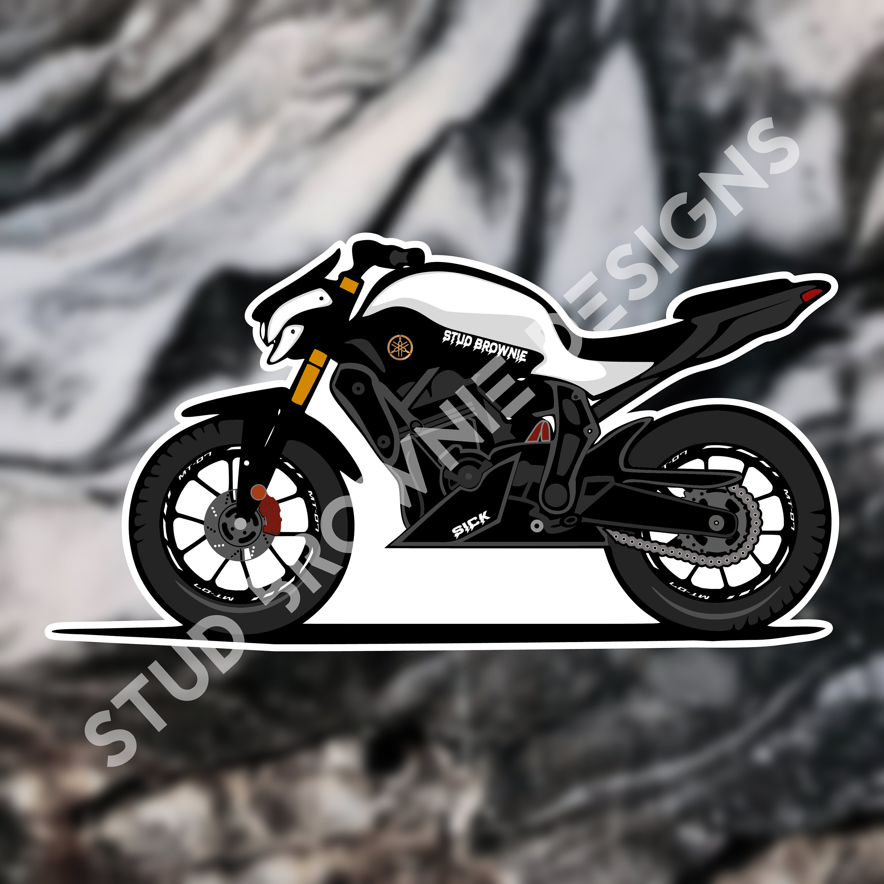 Yamaha MT07 Vinyl Wrap Motorcycle Foil Wrapping Mt-07 Decor Kit 2013-2017 -   Hong Kong