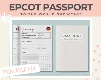 PRINTABLE PDF - EPCOT World Showcase Passport - Eat and Drink Around the World