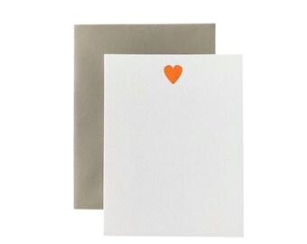 Flat Note Cards - Heart