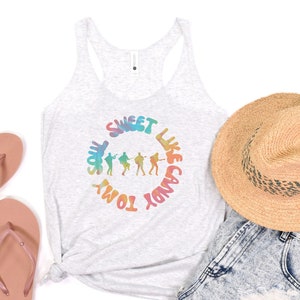 DMB Inspired Sweet Like Candy To My Soul Women&#39;s Tri-Blend Racerback Tank, Dave Dancing, Dave Matthews Band shirt, DMB fan shirt