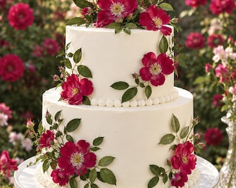 Pressade ätbara blommor: Tårt- och dessertdekorationer, scrapbookingkonst, bröllopstårta