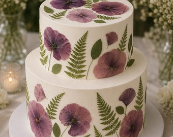 Pressed Edible Poppy Flowers: Natural Cake & Dessert Decoration