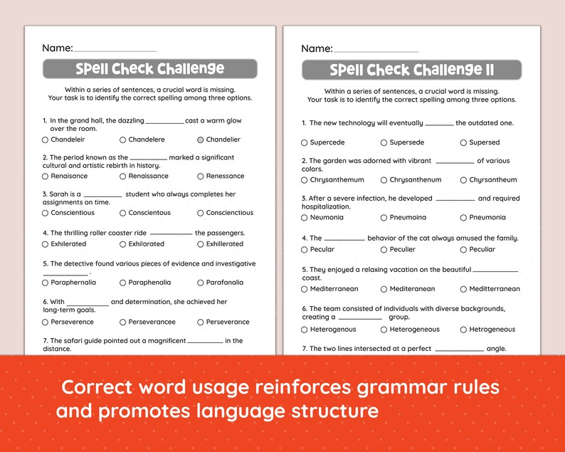 Spelling Printable Workbook How to Spell Exercise Sheets Intermediate