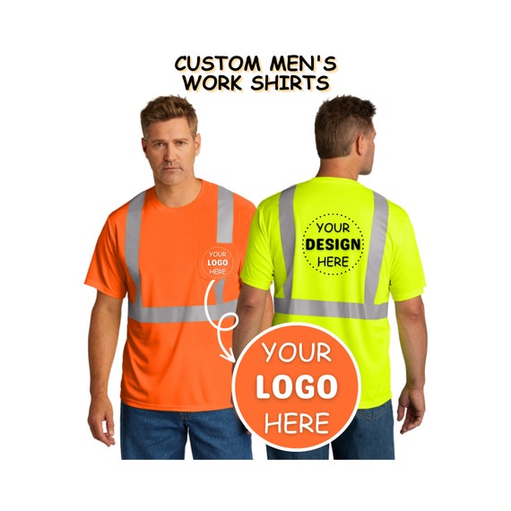 Customized Work Shirt Custom Safety Shirt Personalized Short 