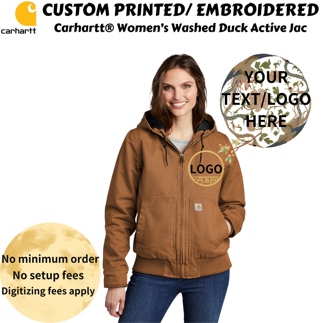 Customizable Carhartt Womens Washed Duck Active Jac Durable, Stylish