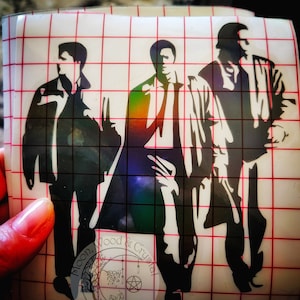 Supernatural Sam Dean Castiel Walking Silhouette Hunters Winchesters Angel Vinyl Decals na Auto Water Bottle Laptop