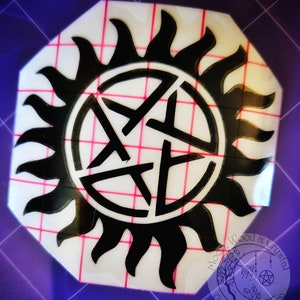 Nadprzyrodzony Sigil Antyposiadania Sam Dean Hunters Winchesters Angel Naklejki winylowe na butelkę wody do samochodu Laptop