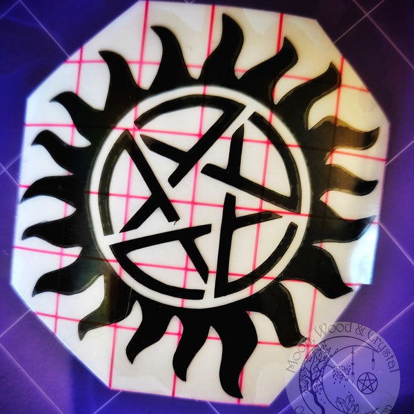 Supernatural Decals Auto Decal Anti-Possesion Sigil Sam Dean Castiel Hunters Winchesters Angels Demons