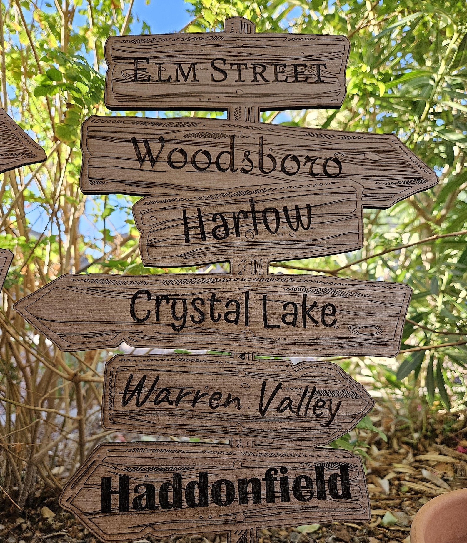 Halloween Directional Signs: Horror Movie Towns Decor - Etsy