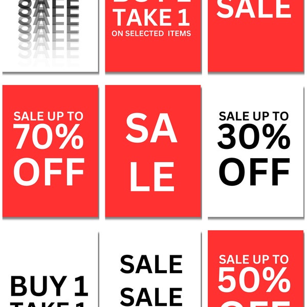 Eye-Catching Sale Poster - Discount Signage for Promotions and Events