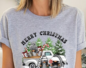 Merry Christmas Gnomes Sweatshirt: Sublimation Holiday Shirt