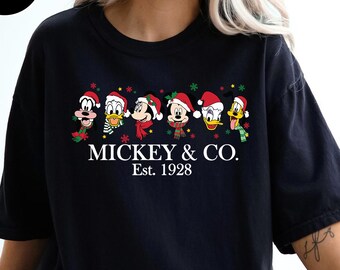 Comfort Colors Mickey & Friends Christmas Shirt - Disneyland Tee