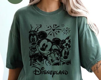Comfort Colors Vintage Disneyland Shirt,Mickey And Friends Shirt,Disney Trip Shirt,Disneyworld Shirt,Disney Vacation Shirt