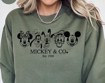 Vintage Disneyland Sweatshirt,Mickey and Friends Sweatshirt,Mickey & Co Shirt,Disneyland Trip Sweatshirt,Disney Family Matching Sweatshirt