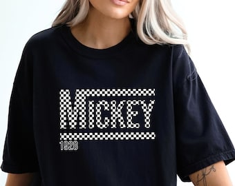 Comfort Colors Checkered Mickey Shirt,Checkered Minnie Shirt,Retro Disneyland Shirt,Disney Family Shirt,Vintage Disney Shirt,Disneyland Tee