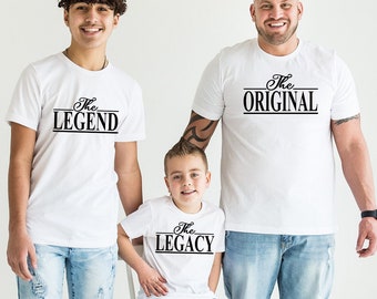 The Original Legend Legacy Shirts Daddy and Me Shirts, Father Son Grandson Shirts, Dad and Baby Shirts Legend Dad Shirt, Fathers Day Gift