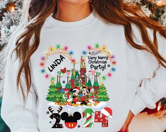 Custom Disneyland Christmas Sweatshirt: Mickey and Friends Shirt