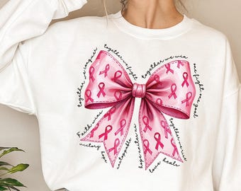 Pink Ribbon Sweatshirt,Breast Cancer Sweatshirt,Breast Cancer Awareness Shirt,In October We Wear Pink Sweatshirt,Cancer Survivor,Cute Gift