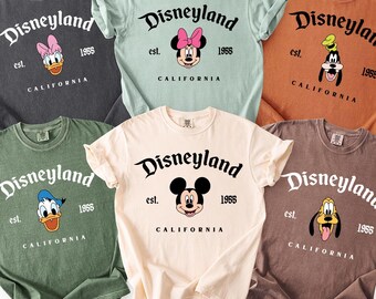 Comfort Colors Vintage Disneyland Shirt,Mickey and Friends Shirt,Disney Shirt,Disneyland Trip Shirt,Disney Family Matching Shirt,Mickey&Co