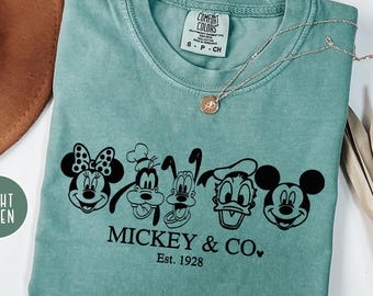 Comfort Colors Vintage Mickey & Co 1928 Shirt,Retro Vintage Disney Shirt,Disneyland Shirt,Disneyworld Shirt,Disney Family Matching Shirt