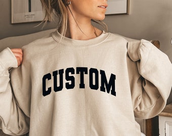 Custom College Letter Sweatshirt: Personalized University Crewneck