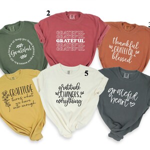 Comfort Colors Grateful Thanksgiving Shirt: Mom's Gift