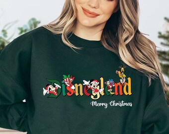 Mickey and Friends Christmas Sweatshirt,Vintage Disneyland Christmas Sweatshirt,Disneyland Sweatshirt,Christmas Family Shirt