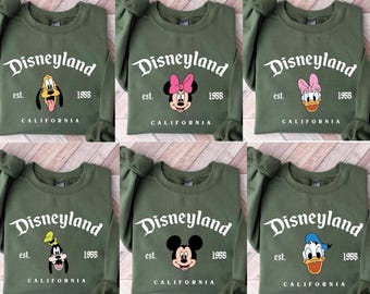 Vintage Disneyland Sweatshirt,Mickey and Friends Sweatshirt,Disney Sweater,Disney Trip,Disneyland Family Matching,Disneyland Family Vacation