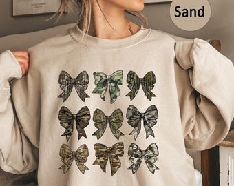 Camo Bow Sweatshirt: Coquette Duck Hunting Shirt