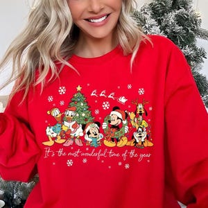 Mickey and Friends Christmas Sweatshirt,Vintage Disneyland Christmas Sweatshirt,Disneyland Sweatshirt,Christmas Family Shirt
