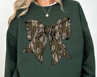 Camo Bow Sweatshirt: Coquette Duck Hunting Shirt