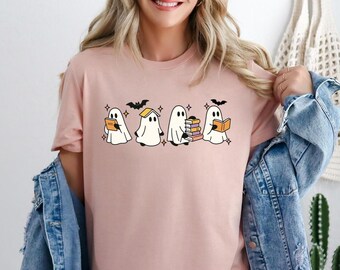 Ghost Reading Book Shirt,Reading Shirt,Book Lover Gift,Librarian Ghost Halloween,Halloween Sirt, Halloween Gift,Boo Shirt,Ghost Shirt