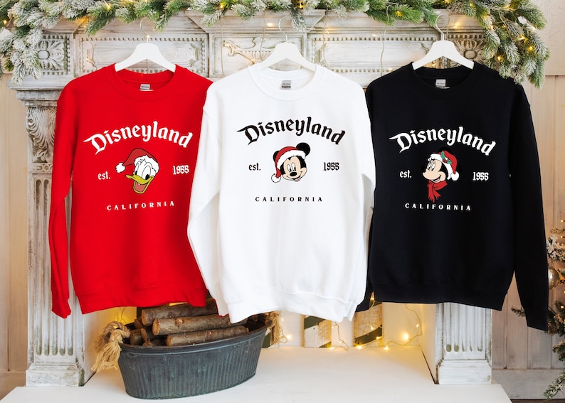 Disneyland Christmas Sweatshirt: Mickey and Friends Family Sweater image 1
