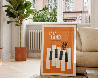 Lalaland Piano Orange Poster - Etsy