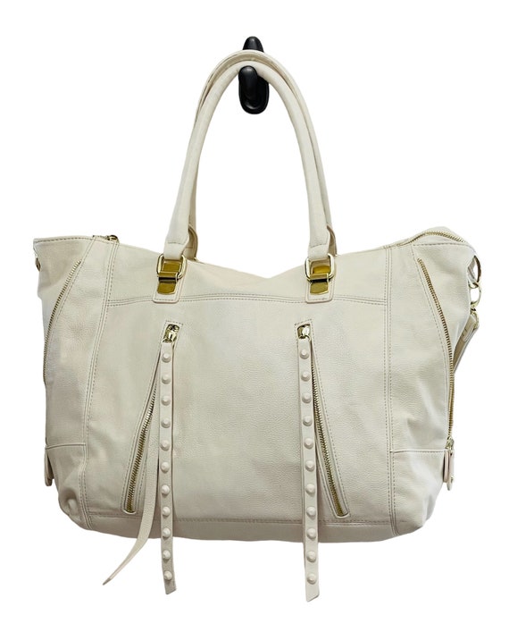 Steve Madden Satchel Shoulder Tote Bag, Cream - image 2