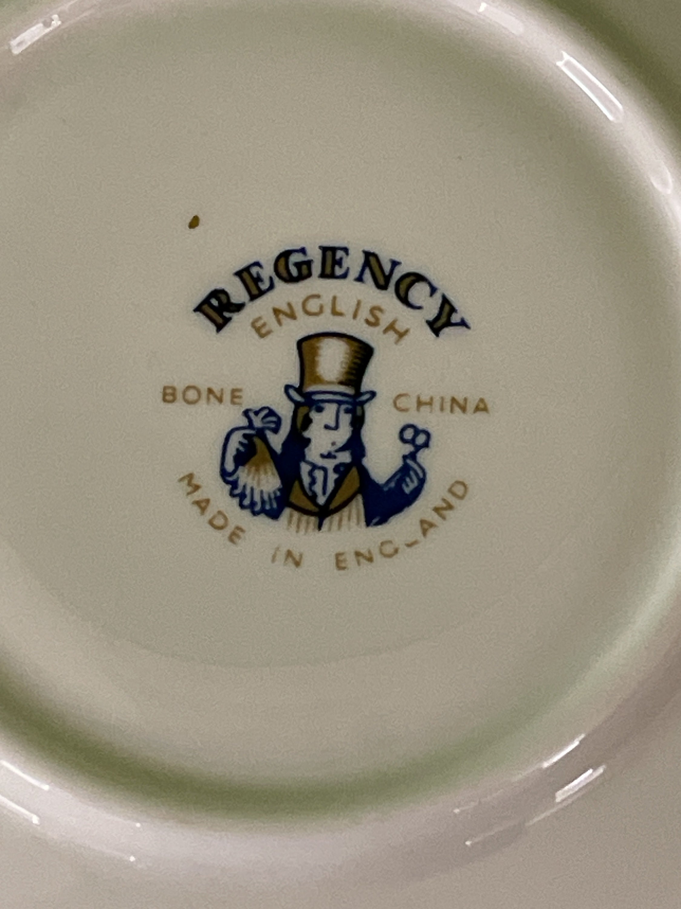 Regency English Bone China Teacup and Saucer Circa 1950 1960