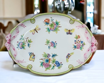 Herend Queen Victoria Oval Platter, Circa 1960-1970