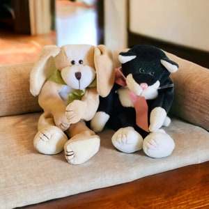 Boyds Bears & Friends-Baby Boyds Beanie Cat and Dog, 1998