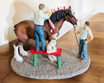 The Clydesdale Collection from Anheuser-Busch, Inc. "Braiding For Parade" Figurine, 1998