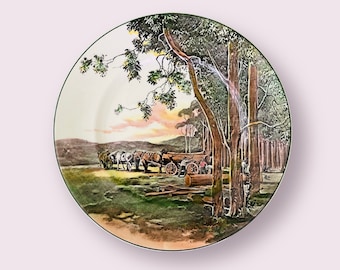 Royal Doulton Australian Timber Wagon Plate, D6307