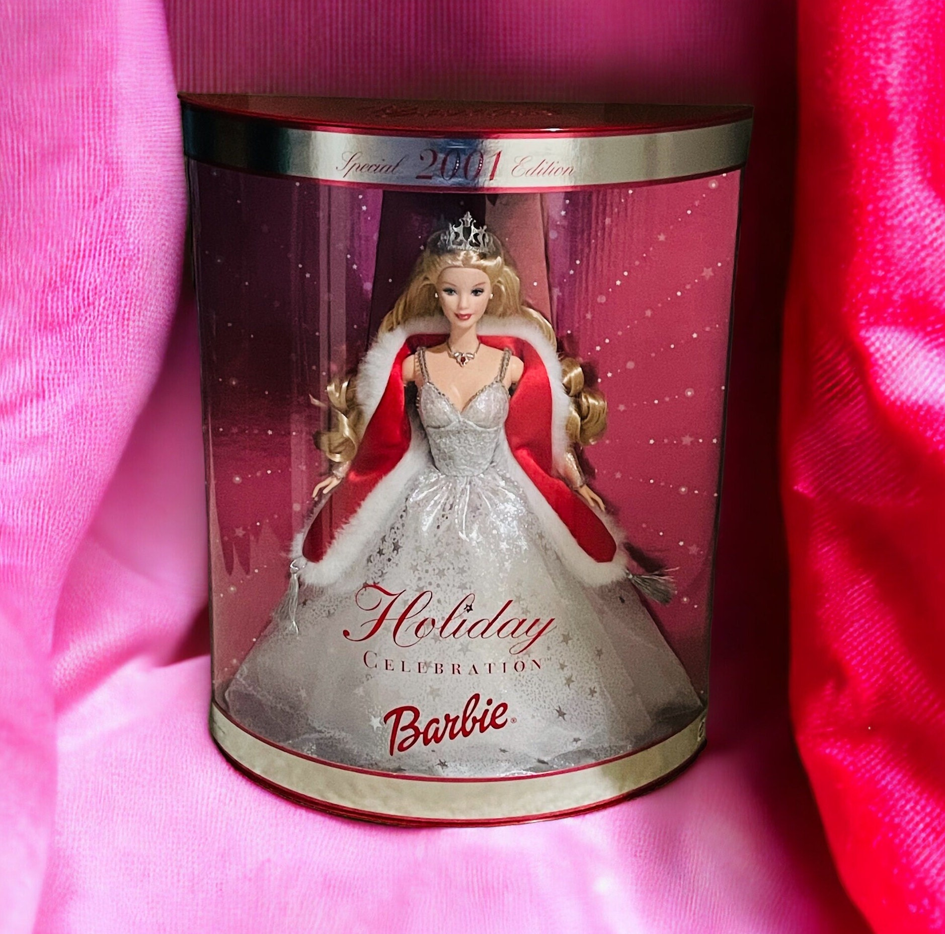 Special 2001 edition holiday celebration barbie worth sale