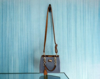 Simply Noelle Blue And Brown Handbag/Shoulder Bag/Crossbody