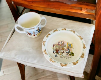Royal Doulton Bunnykins Children's Dish Set, Bowl and Cup, 2003