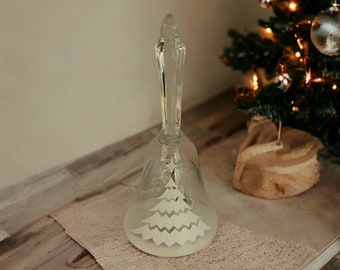 Lead Crystal Christmas Tree, Noel Bell, Made in West Germany, 1973