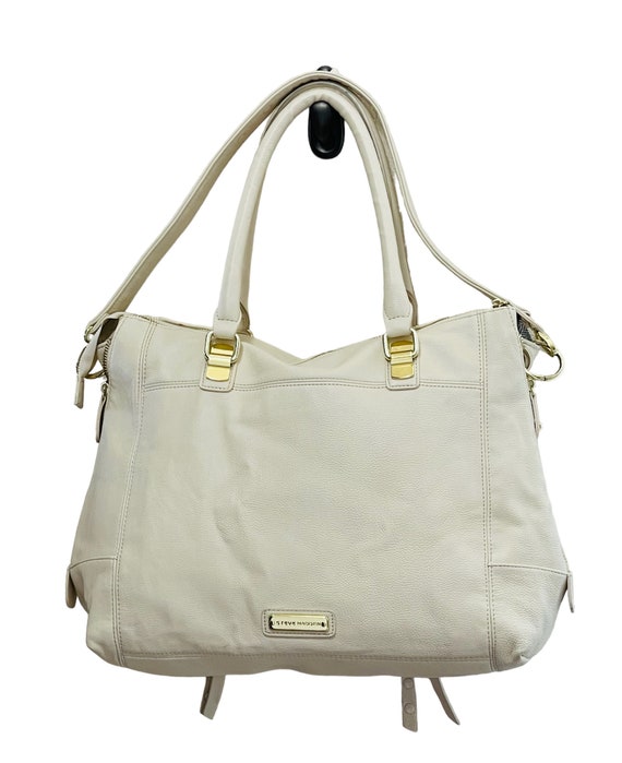 Steve Madden Satchel Shoulder Tote Bag, Cream - image 4